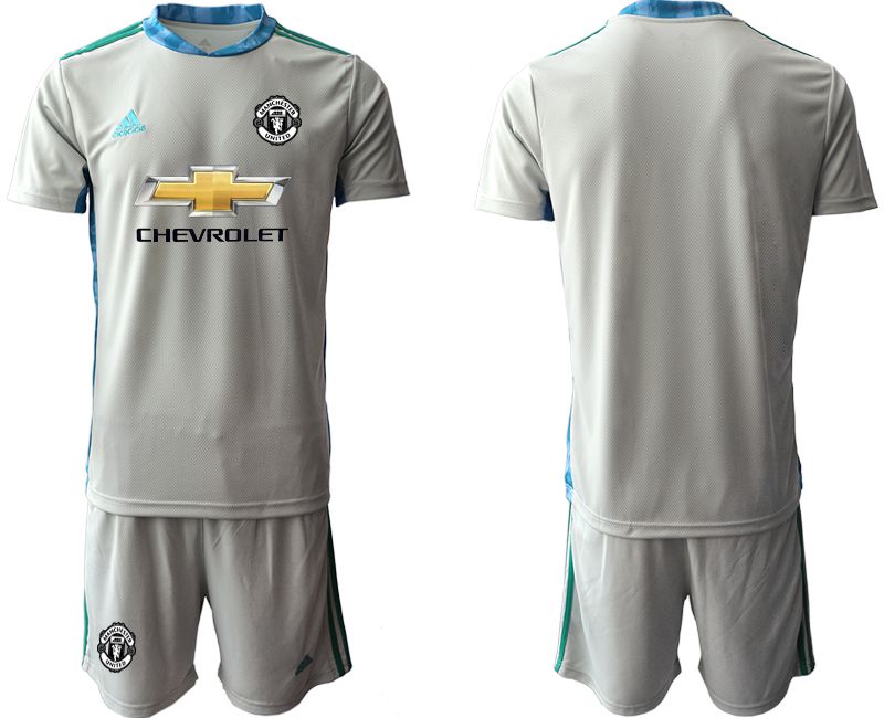 Men 2020-2021 club Manchester United gray goalkeeper Soccer Jerseys